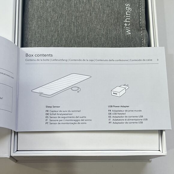 Withings Sleep Tracking Mat Gray (2018, Model WSM02-All-US) NEW Open Box - Picture 12 of 16